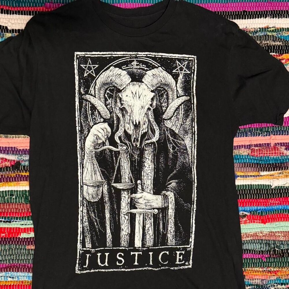 Justice Men's Black T-shirt